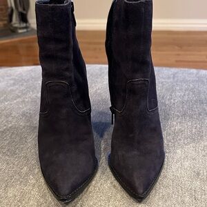 Ash navy suede booties